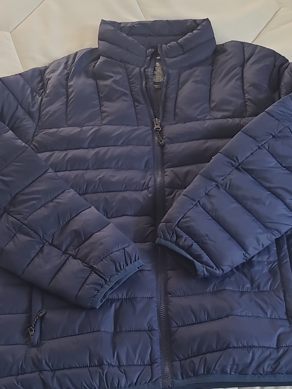 Swiss Tech Men's Dark Blue Quilted Puffer Jacket Sz S